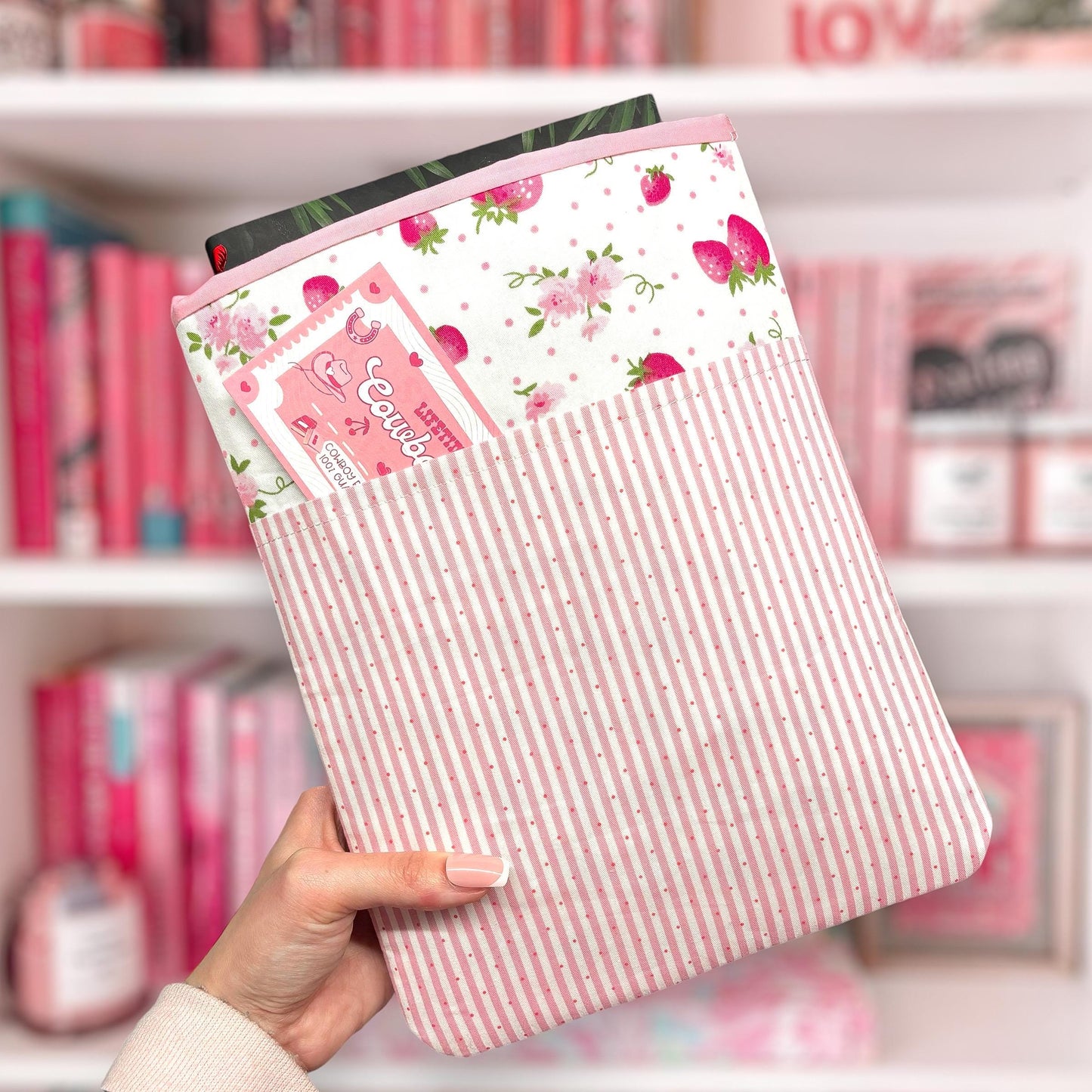 Book Sleeve With Pocket | Book Lover Gift | Ereader Cover | Padded Book Cover |  Book Pouch | Tablet Cover | Book Purse | Tablet Sleeve