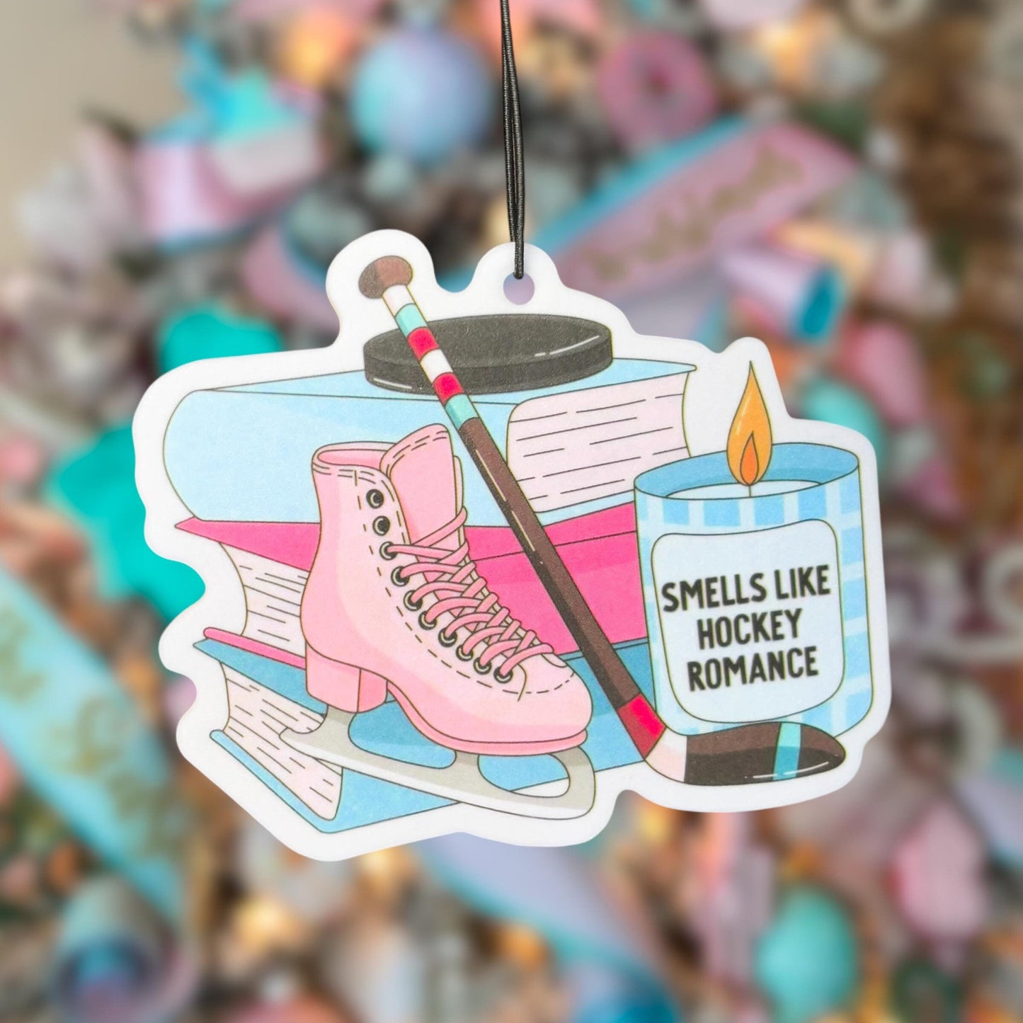 Hockey Romance Bookish Car Air Freshener | Double Sided | Custom Photo | Custom Name Gift | Novelty Car Air Freshener | Stocking Filler