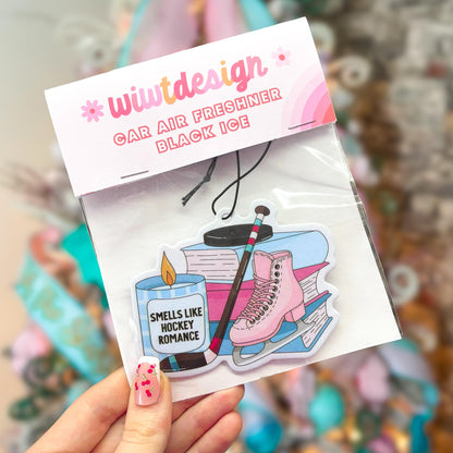 Hockey Romance Bookish Car Air Freshener | Double Sided | Custom Photo | Custom Name Gift | Novelty Car Air Freshener | Stocking Filler