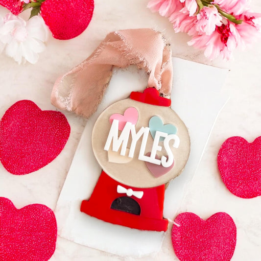 Personalised Valentines Basket Tag | Acrylic | Gift Tag | Valentine's Day Basket Tags | Gift Baskets | Valentines Day Basket | Acrylic Name