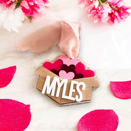 Personalised Valentines Basket Tag | Acrylic | Gift Tag | Valentine's Day Basket Tags | Gift Baskets | Valentines Day Basket | Acrylic Name