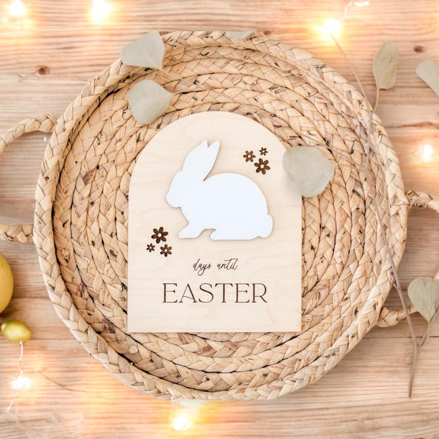 Days Until Easter Sign | Engraved Easter Countdown | Easter Decor Sign | Easter Bunny Countdown | Kids Easter Activities | Easter Box