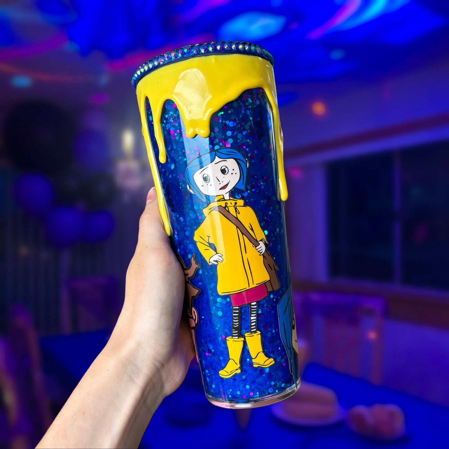 24OZ CORALINE SNOWGLOBE TUMBLER