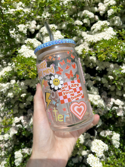 16OZ SELF LOVE GLASS CAN