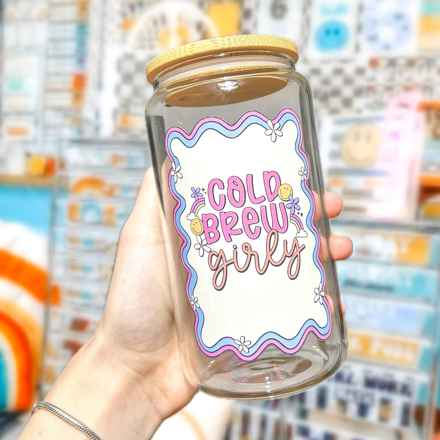 COLD BREW GIRLY 16OZ GLASS CAN