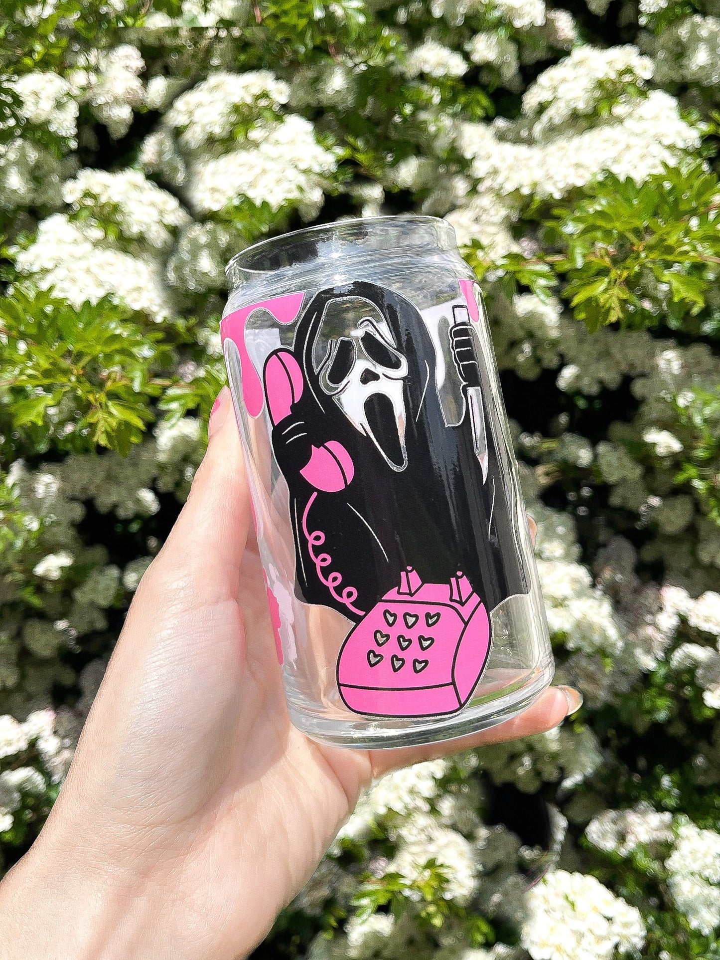 SCREAM GHOST FACE GLASS CAN