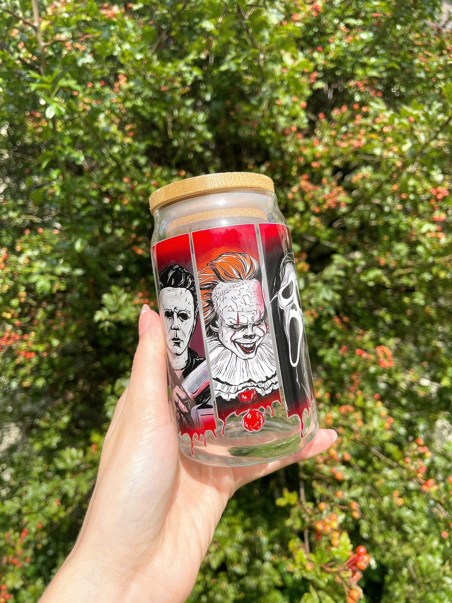 HORROR CHARACTER 16OZ CAN GLASS