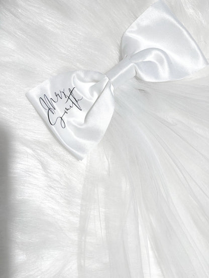 PERSONALISED HEN DO WEDDING VEIL BOW