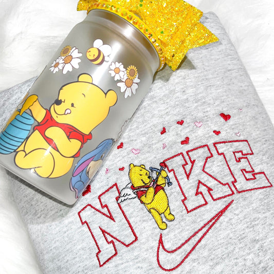 HONEY BEAR EMBROIDERED SWEATSHIRT/HOODIE