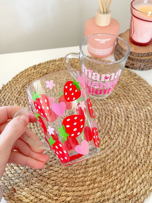 Strawberry Glass Mug