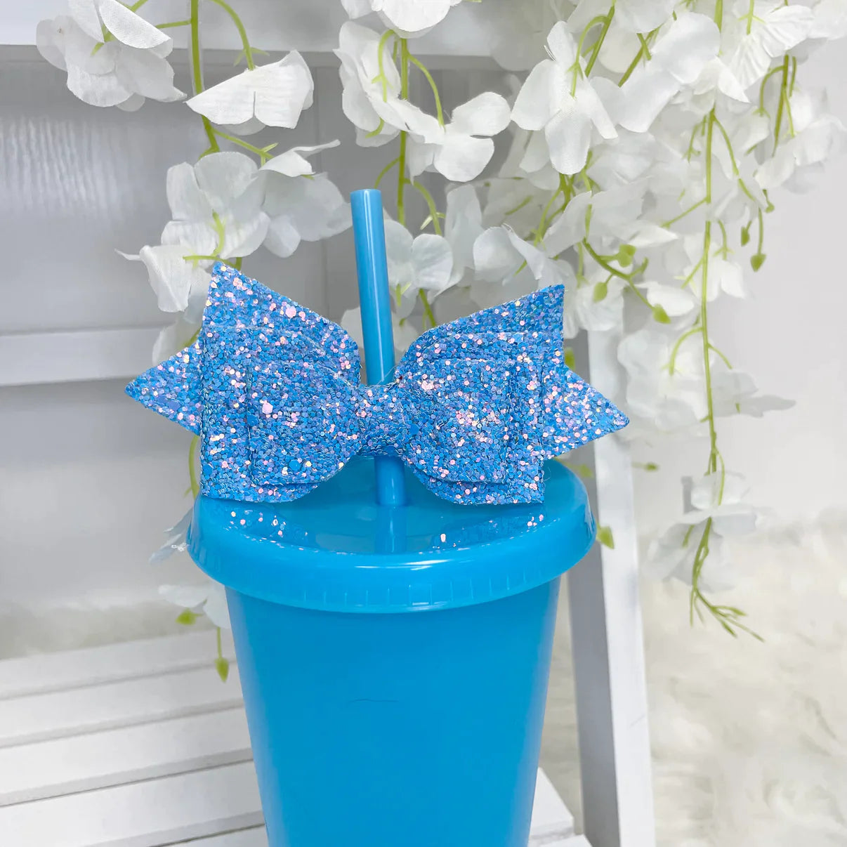 BABY BLUE BOW TOPPER